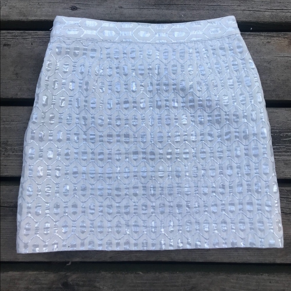 NEW Banana Republic Lined Metallic Detail Skirt 4